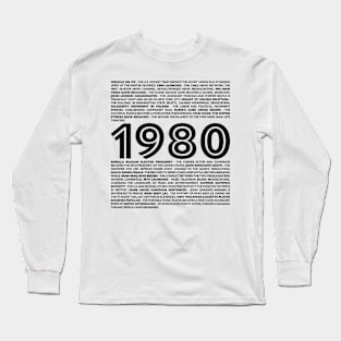 1980 Nostalgia Collection: Timeless Moments for Those Born in the '80s Long Sleeve T-Shirt